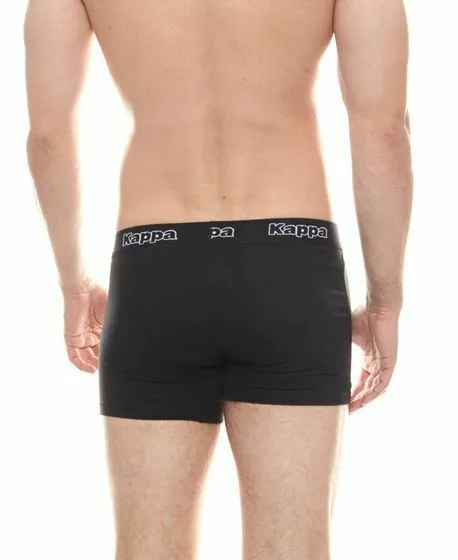 2 x Kappa Trunks Mens Black Boxers Underwear Trunk Boxer Shorts S M L Xl Xxl