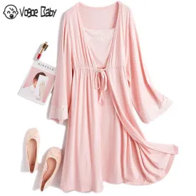 2Pcs/Set Pregnancy Maternity Pajamas Sleepwear Nursing Pregnant Pajamas Dress