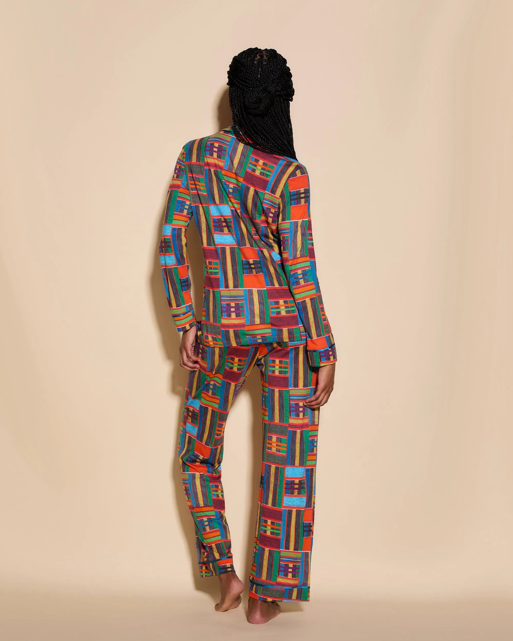 3 Pockets Long Sleeve Top & Pant Pajama Set