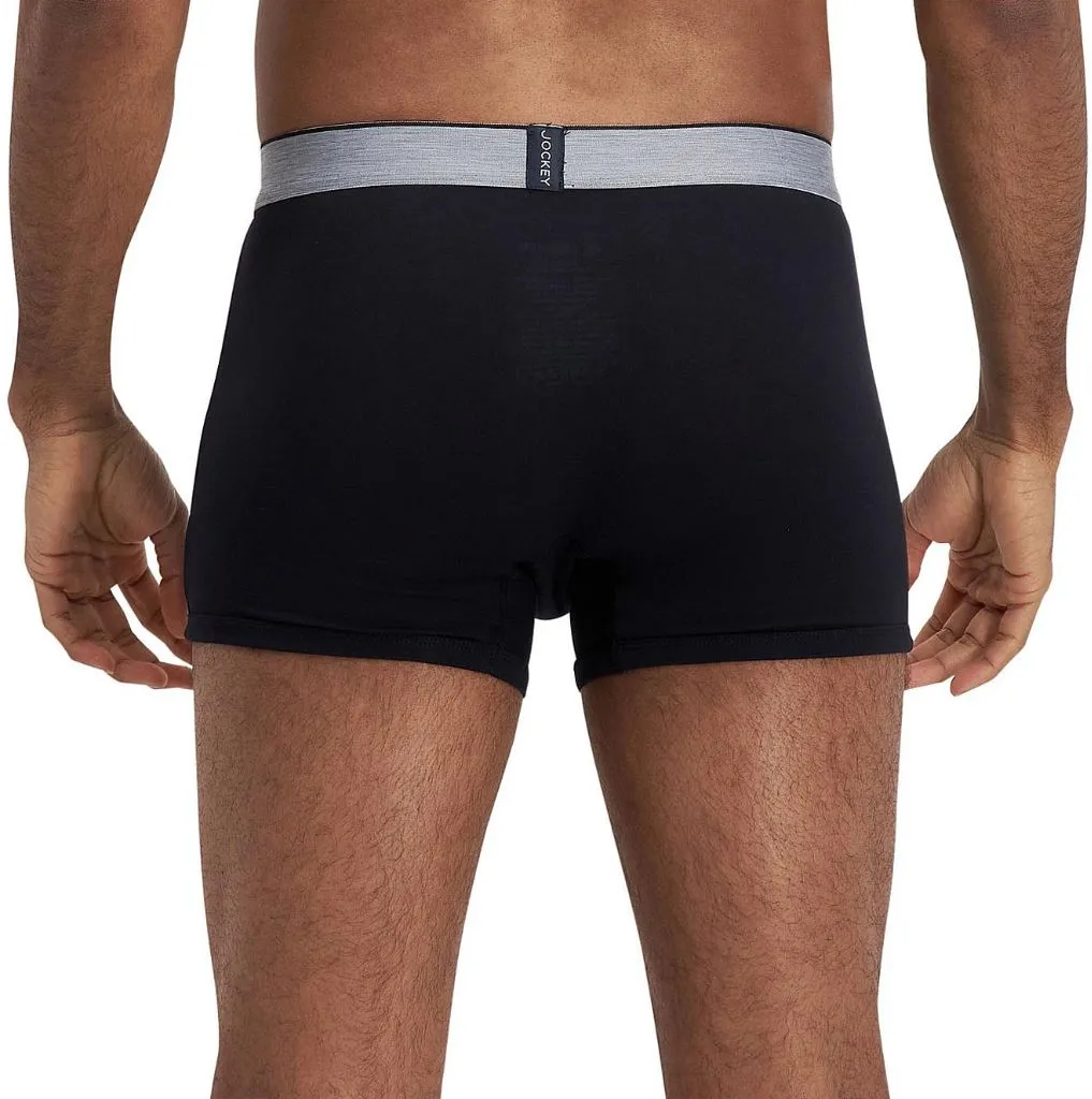 5 x Jockey Super Soft Modal Trunks Underwear Black Undies