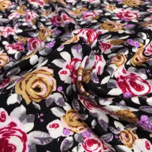 60" Multicolor Modal Spandex Lycra Stretch Blend Jersey Knit Fabric By the Yard
