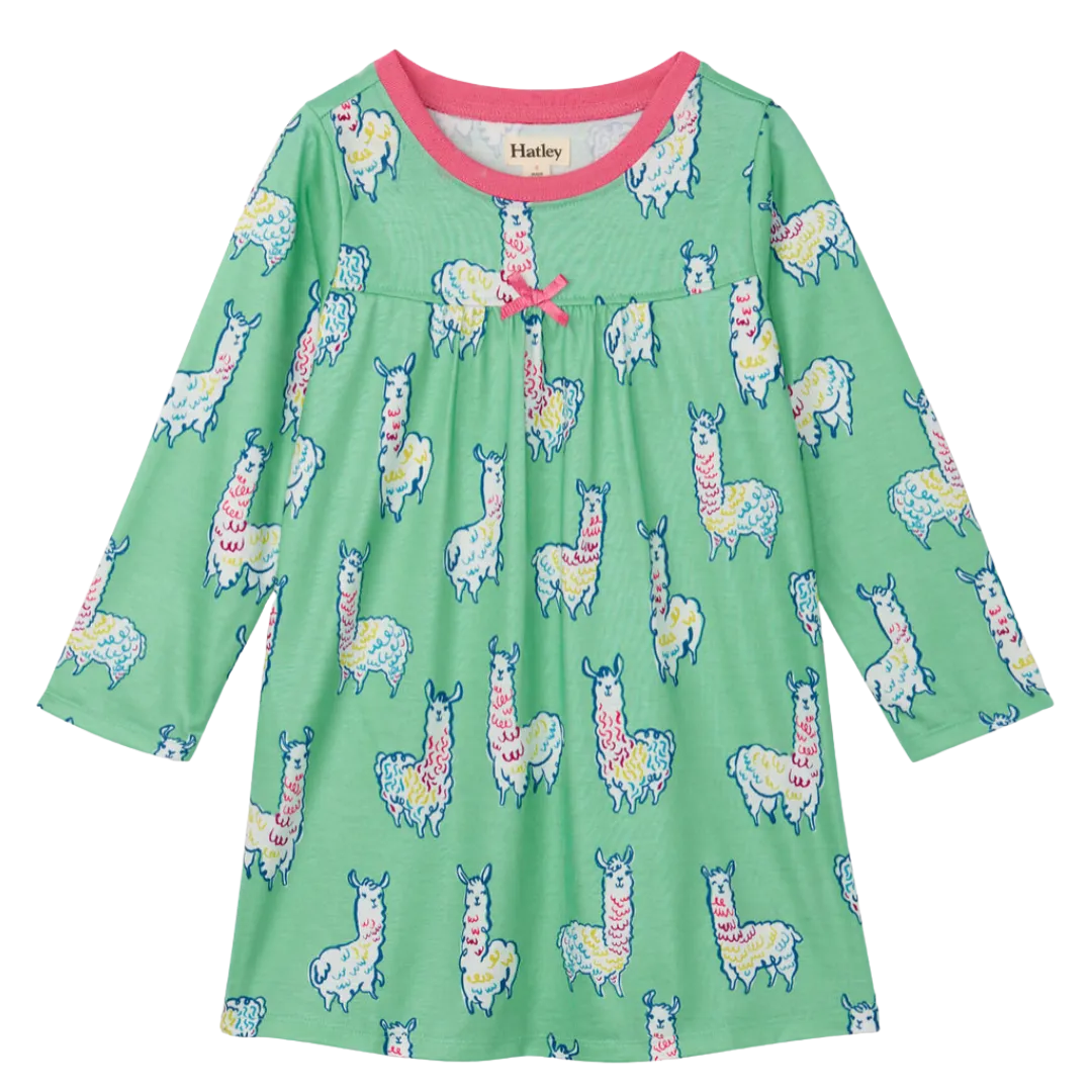Adorable Alpacas Long Sleeve Nightdress