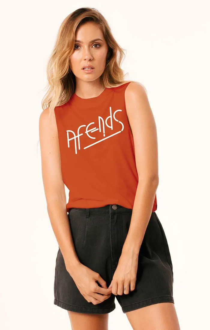 Afends Womens Lights - Logo Bandcut Tee