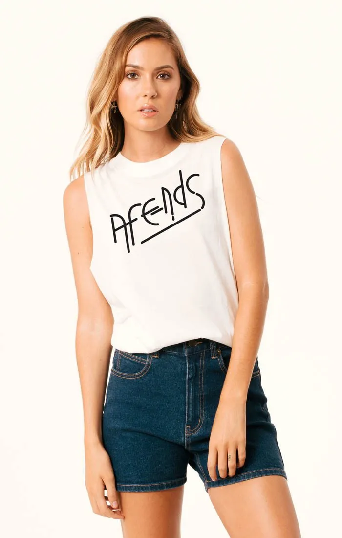 Afends Womens Lights - Logo Bandcut Tee