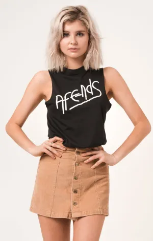 Afends Womens Lights - Logo Bandcut Tee