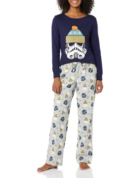 Amazon Essentials Disney | Marvel | Star Wars Women's Flannel Pajama Sleep Sets, Star Wars Winter - Womens, XX-Large
