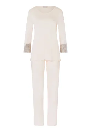 Audrey Silk Blend Long Pajama Set | Morning Glow 74919-1348