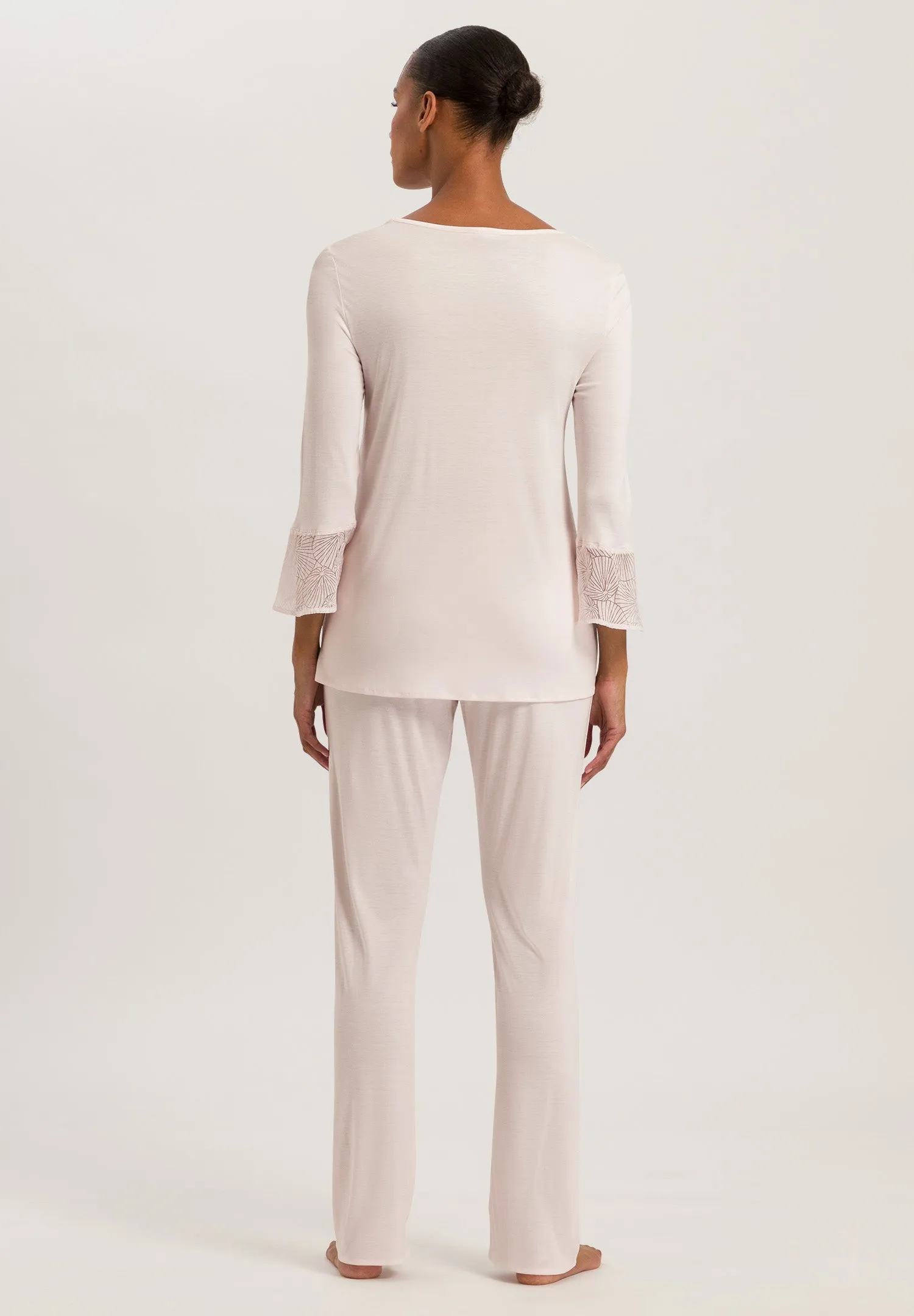 Audrey Silk Blend Long Pajama Set | Morning Glow 74919-1348