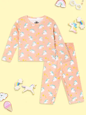 Baby and Kids Pajama Nightsuit Set- Dreamy Unicorn