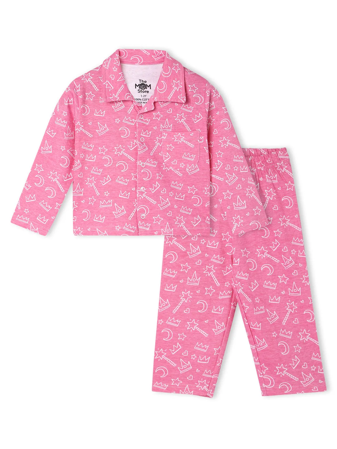 Baby and Kids Pajama Nightsuit Set- Pink-A-Boo