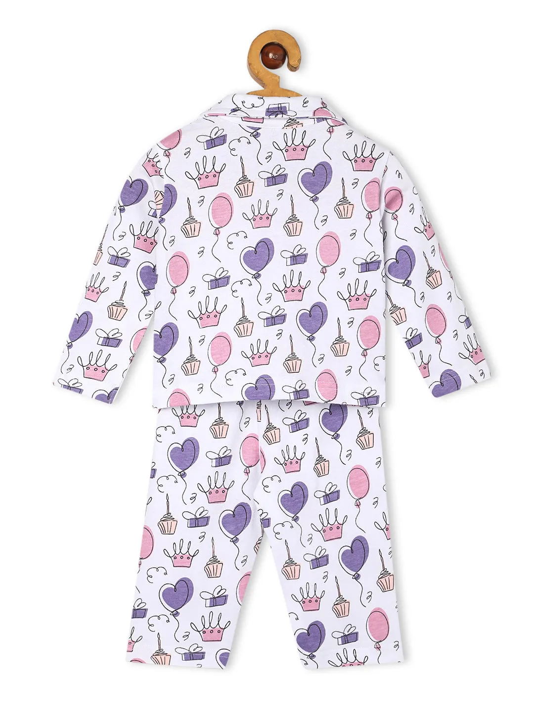 Baby and Kids Pajama Nightsuit Set- Princess Party