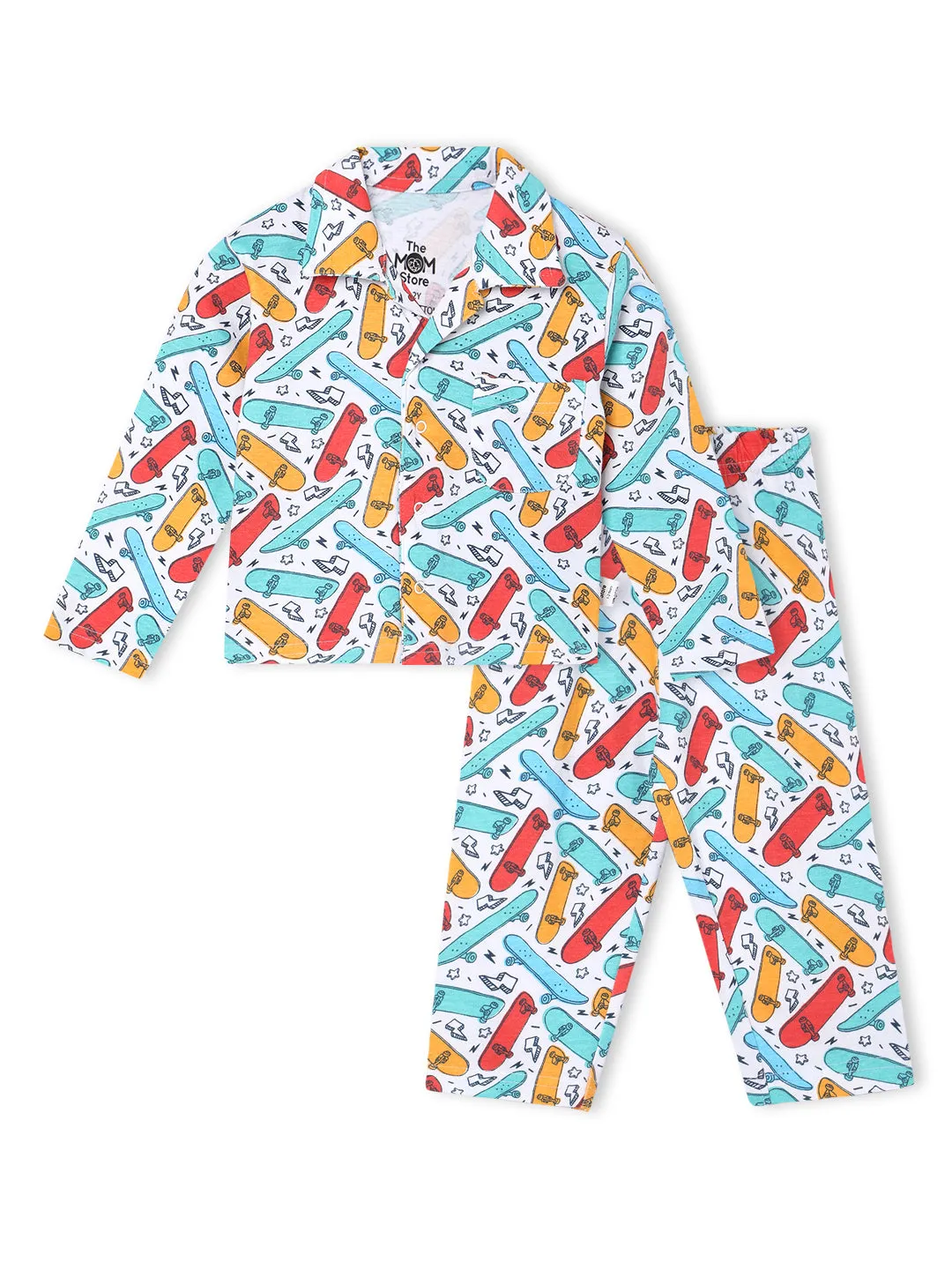 Baby and Kids Pajama Nightsuit Set- Ready To Skate