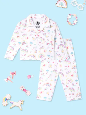 Baby and Kids Pajama Nightsuit Set- Sunshine and Rainbows