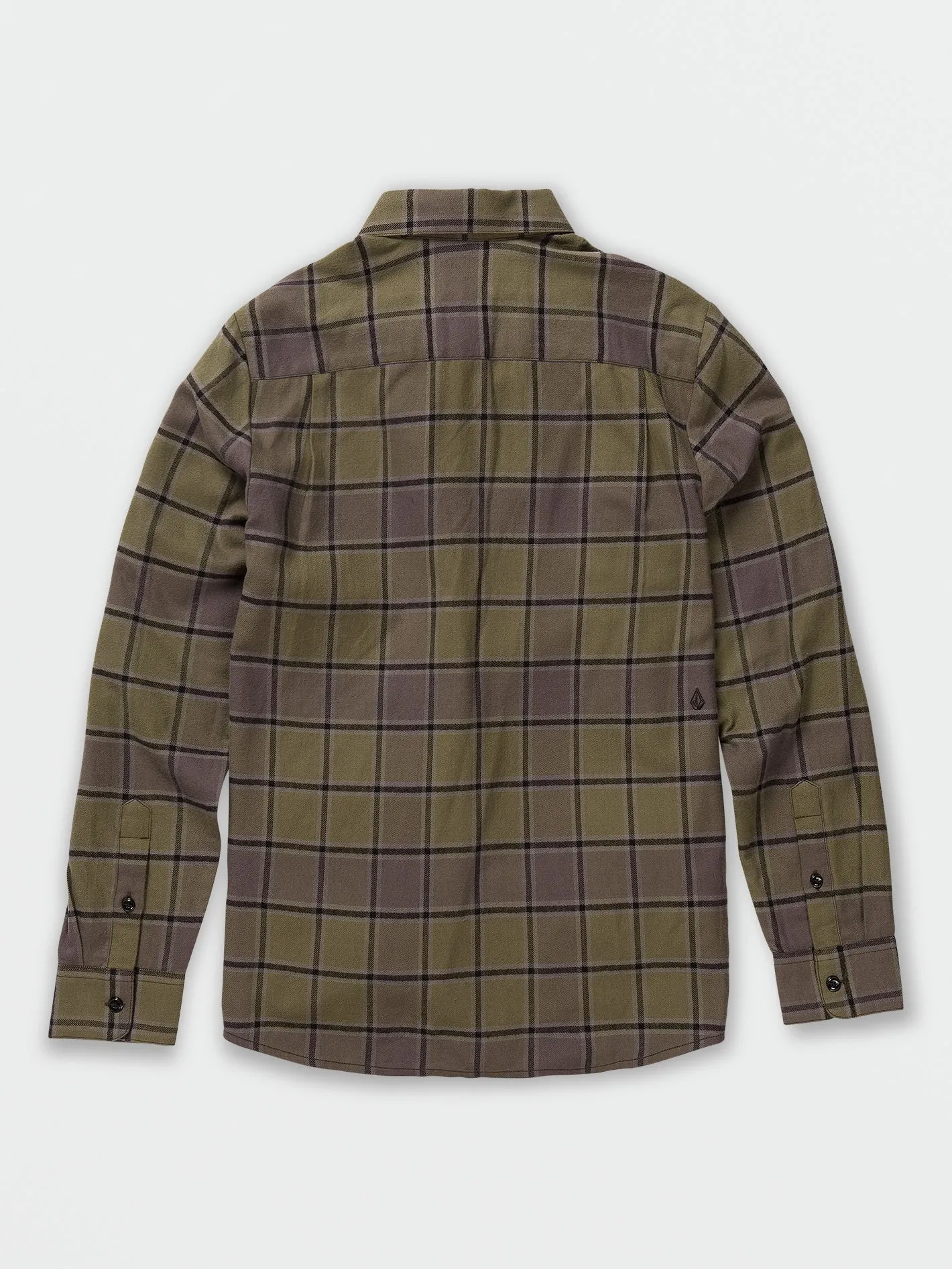 Big Boys Caden Plaid Long Sleeve Flannel - Military