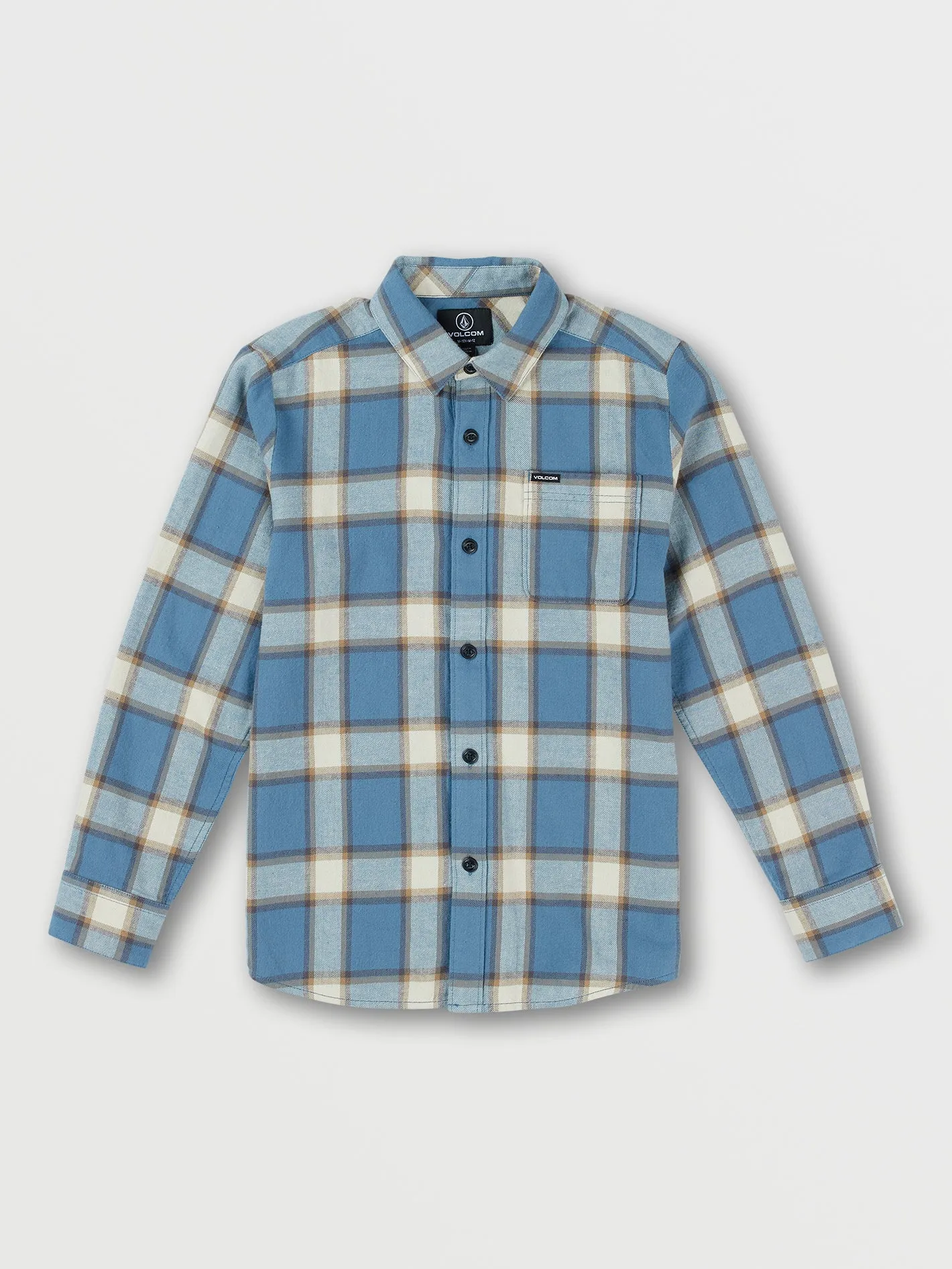 Big Boys Caden Plaid Long Sleeve Shirt - Slate Blue