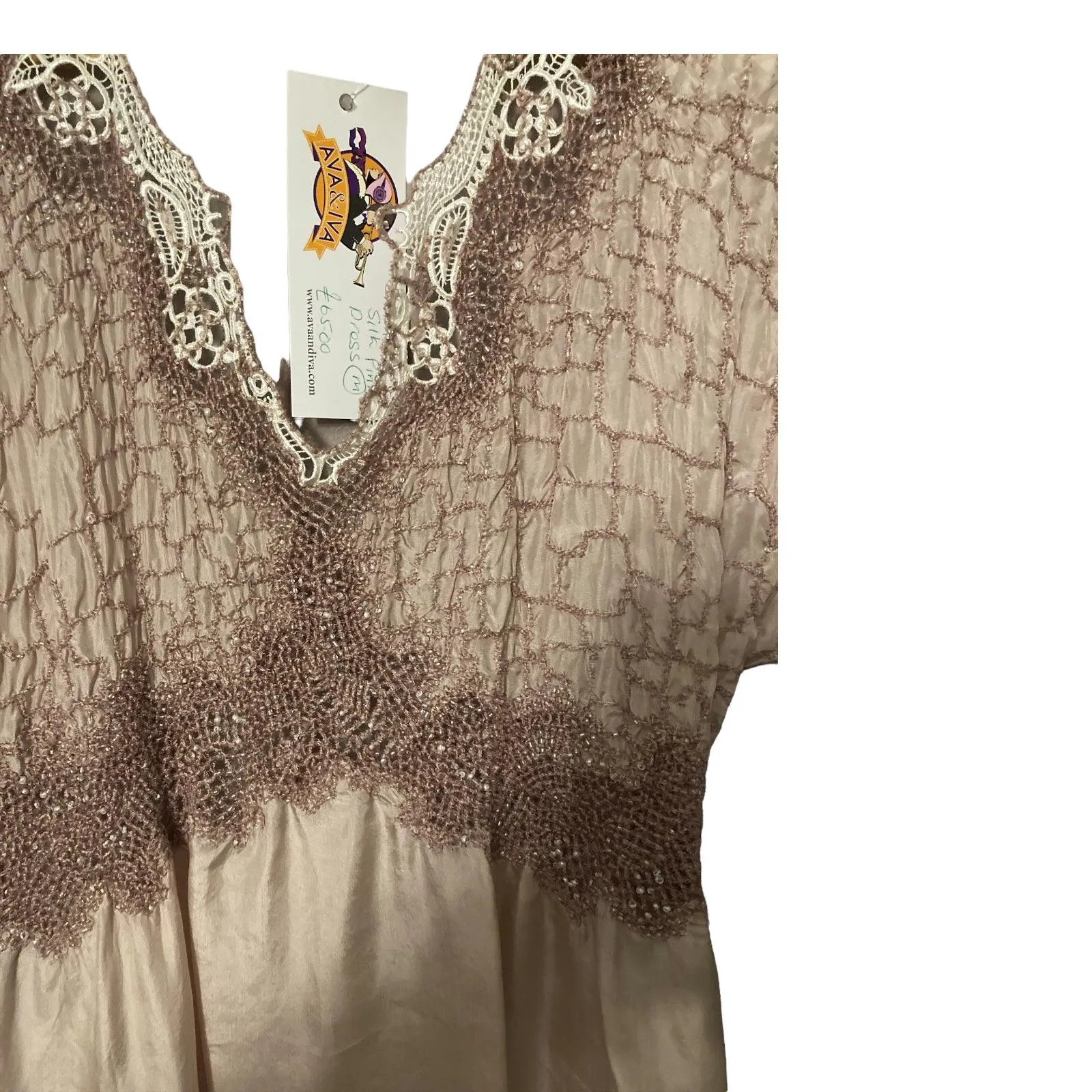 Blank London Silk Shell Coloured Short Sleeved Dress UK Size Medium