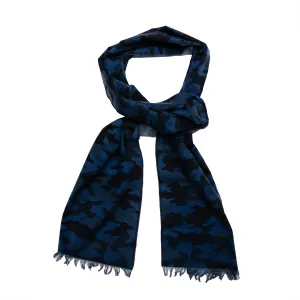 Blue Camo Flannel Scarf