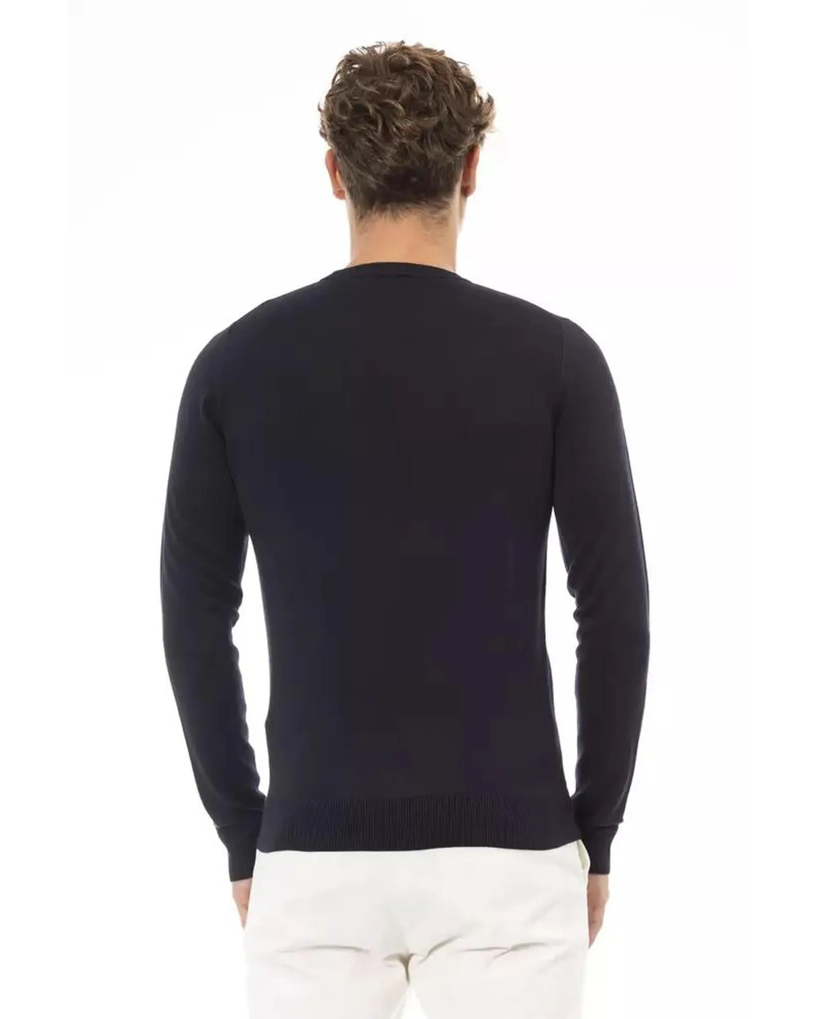 Blue Modal Crew Neck Sweater