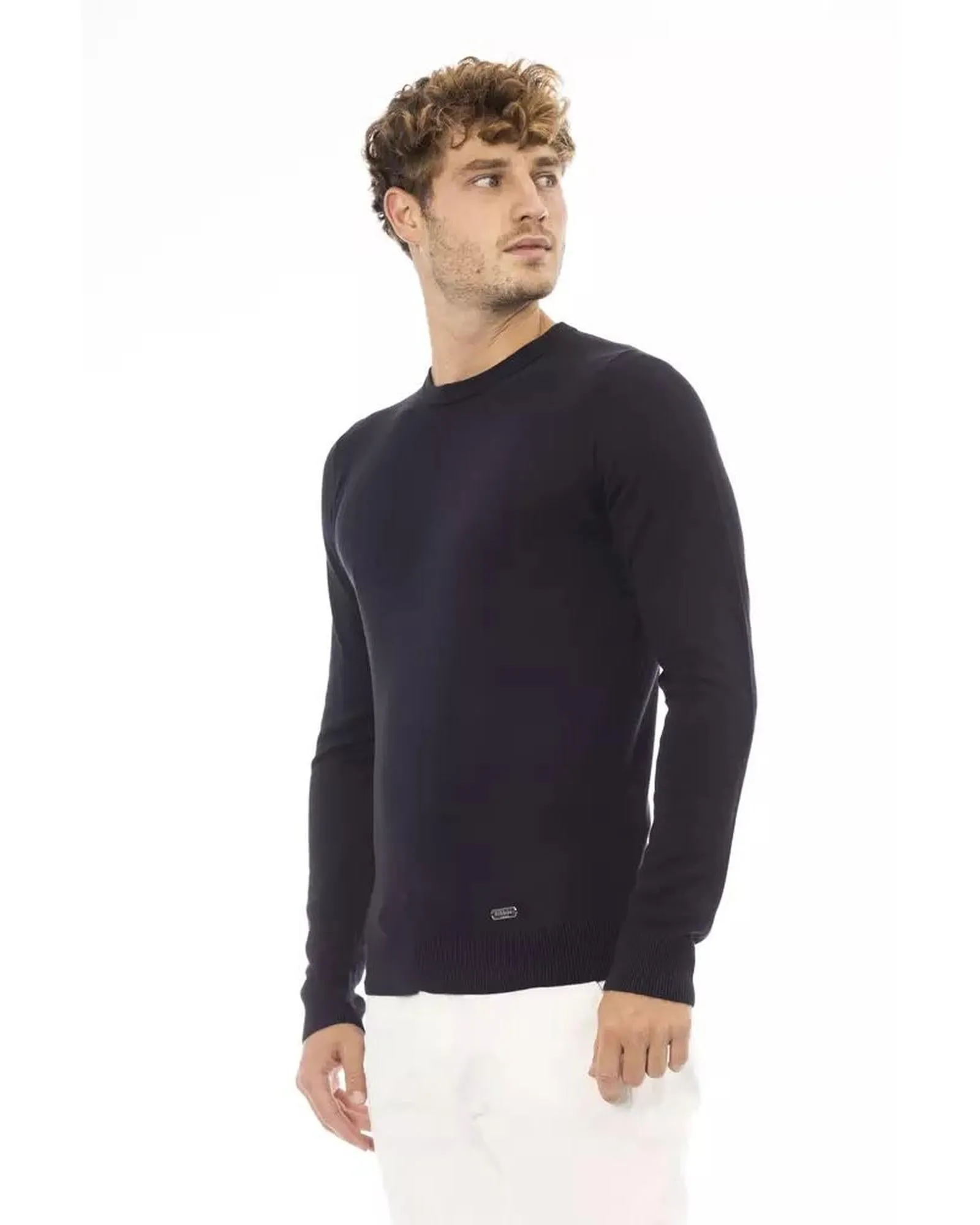 Blue Modal Crew Neck Sweater