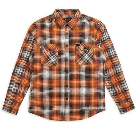 Brixton Bowery Long Sleeve Flannel - Burnt Orange