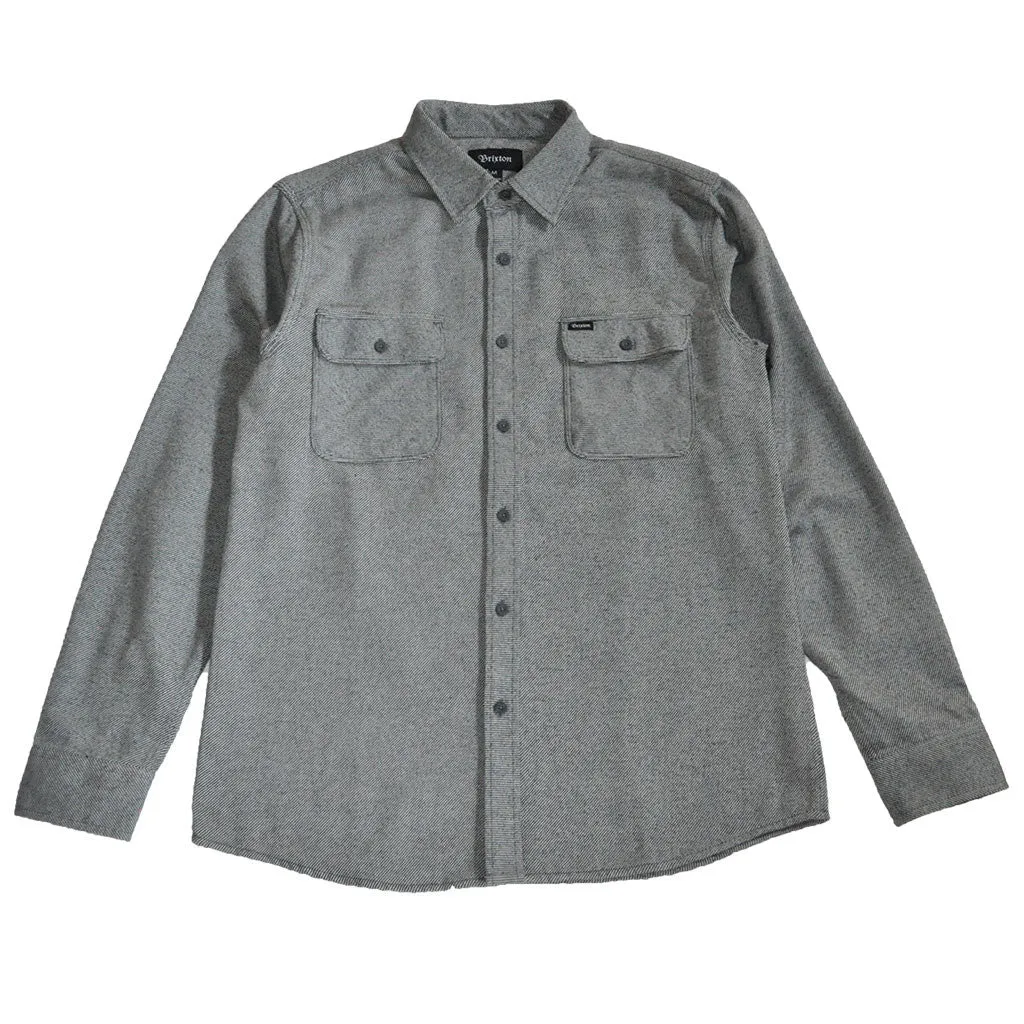 Brixton - Bowery Men's Flannel L/S Shirt, Grey