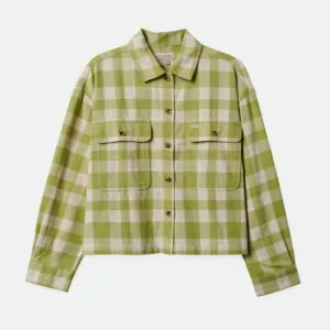 BRIXTON WOMENS BOWERY FLANNEL PEAR/WHITECAP