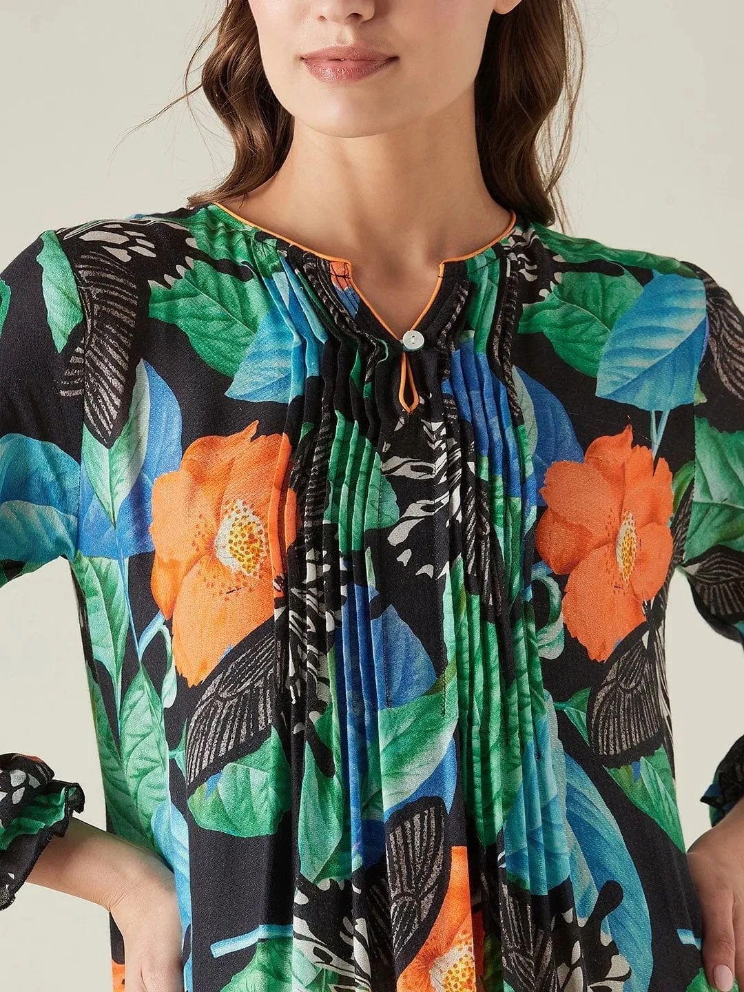 Butterfly hues soft flow nightdress (Final Sale)