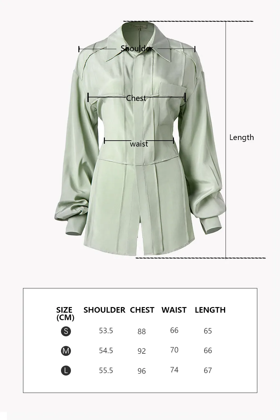 Buttonless shirt | Mint green long-sleeved shirt | Casual shirt