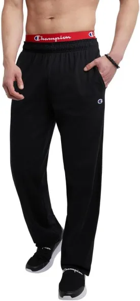 Champion Mens Pants, Everyday Cotton, Lightweight Open-hem Lounge For (Reg. Or Big & Tall) Pajama-bottoms, Black C Patch Logo, XX-Large US