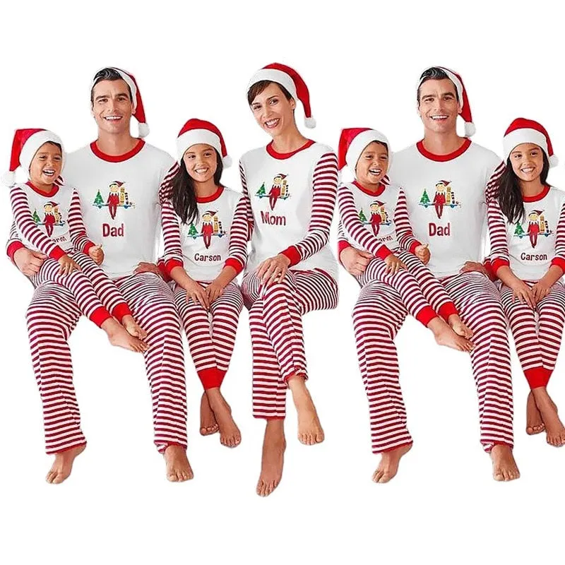 Christmas Pajamas Matching Family Outfits Parent-child Wear Cartoon  Printed Homeware Mom and Dad Daughter Clothes Pajamas