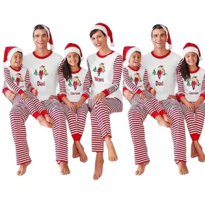 Christmas Pajamas Matching Family Outfits Parent-child Wear Cartoon  Printed Homeware Mom and Dad Daughter Clothes Pajamas