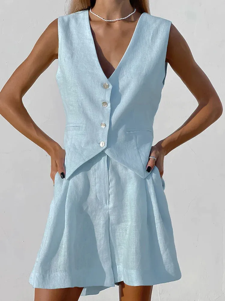 Constance - Cotton linen two piece set