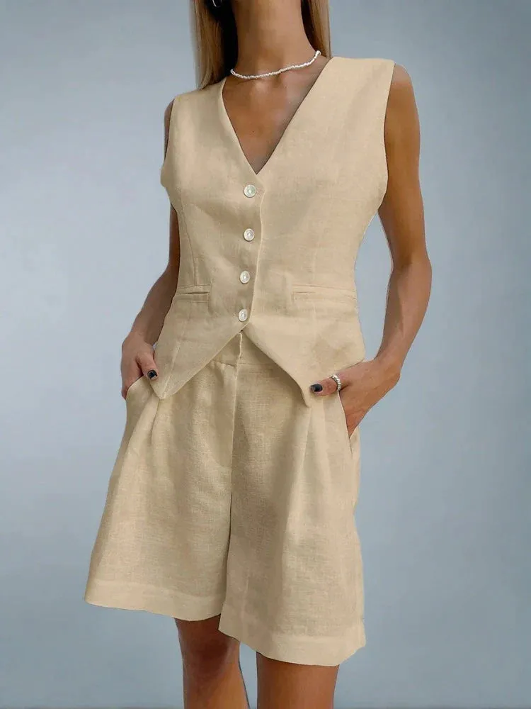 Constance - Cotton linen two piece set