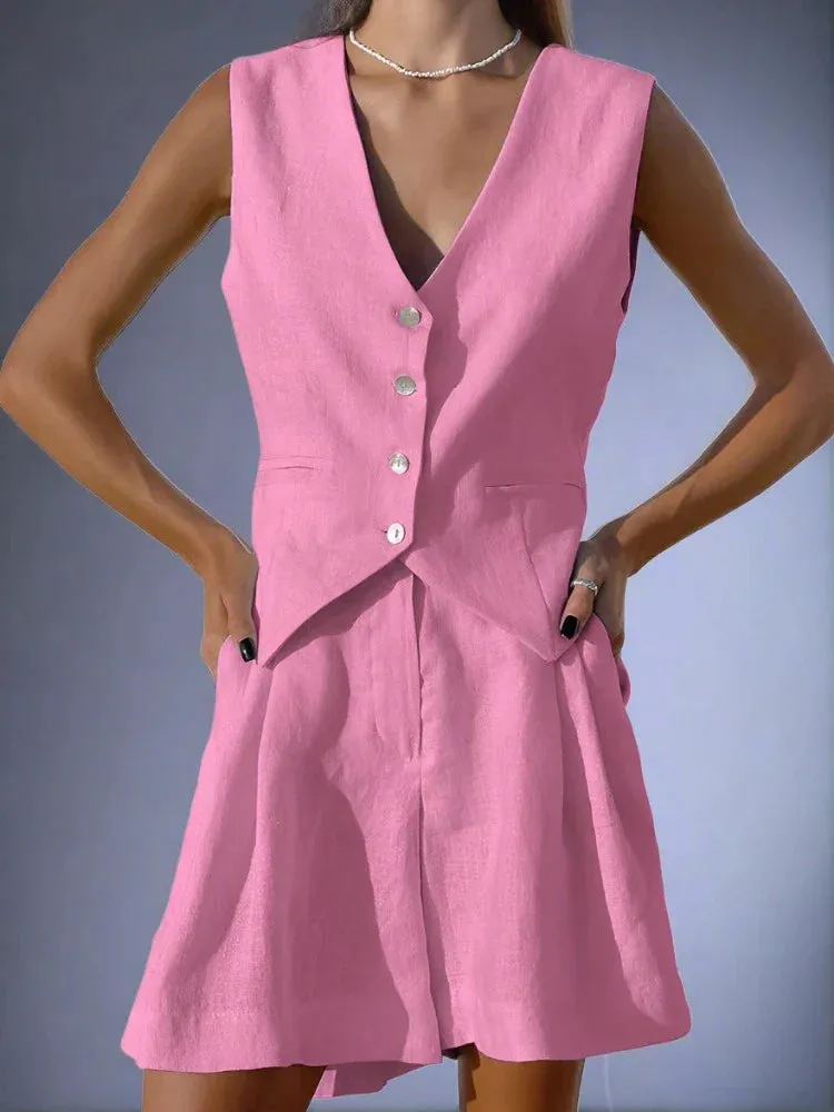 Constance - Cotton linen two piece set