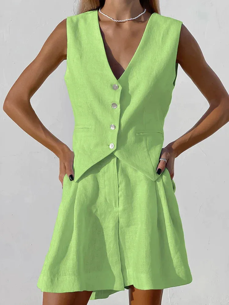 Constance - Cotton linen two piece set