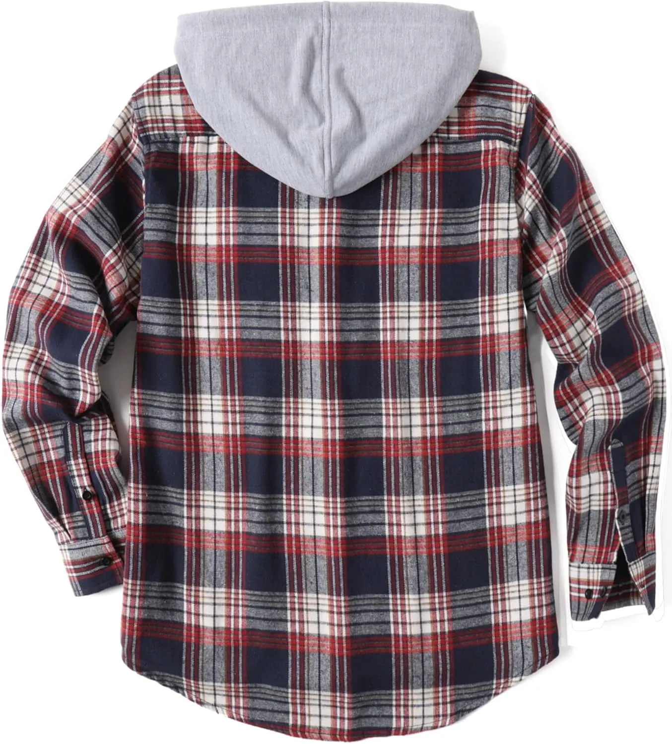 COOFANDY Men's Plaid Hoodie Flannel Shirt Jacket Long Sleeve Casual Fashion Button Shirts