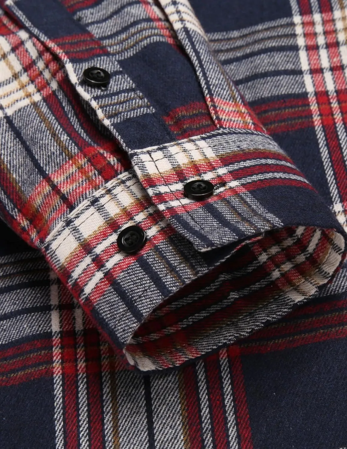 COOFANDY Men's Plaid Hoodie Flannel Shirt Jacket Long Sleeve Casual Fashion Button Shirts