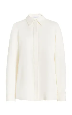 Cruz Shirt in Ivory Washed Silk