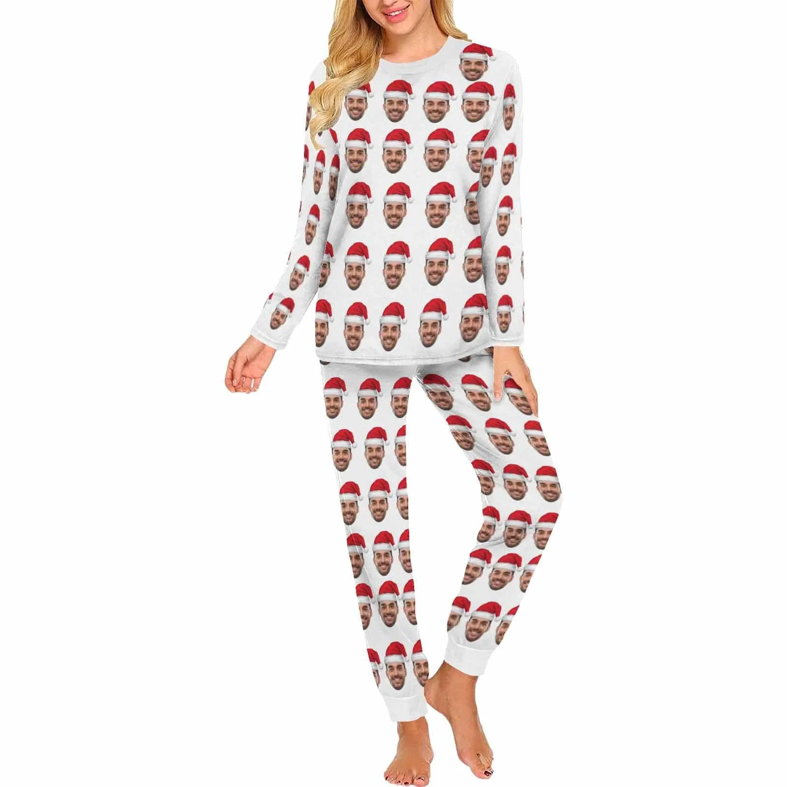 Custom Face Girlfriend Pajamas for Men Personalized Men's Pajama Set Sleep or Loungewear For Him