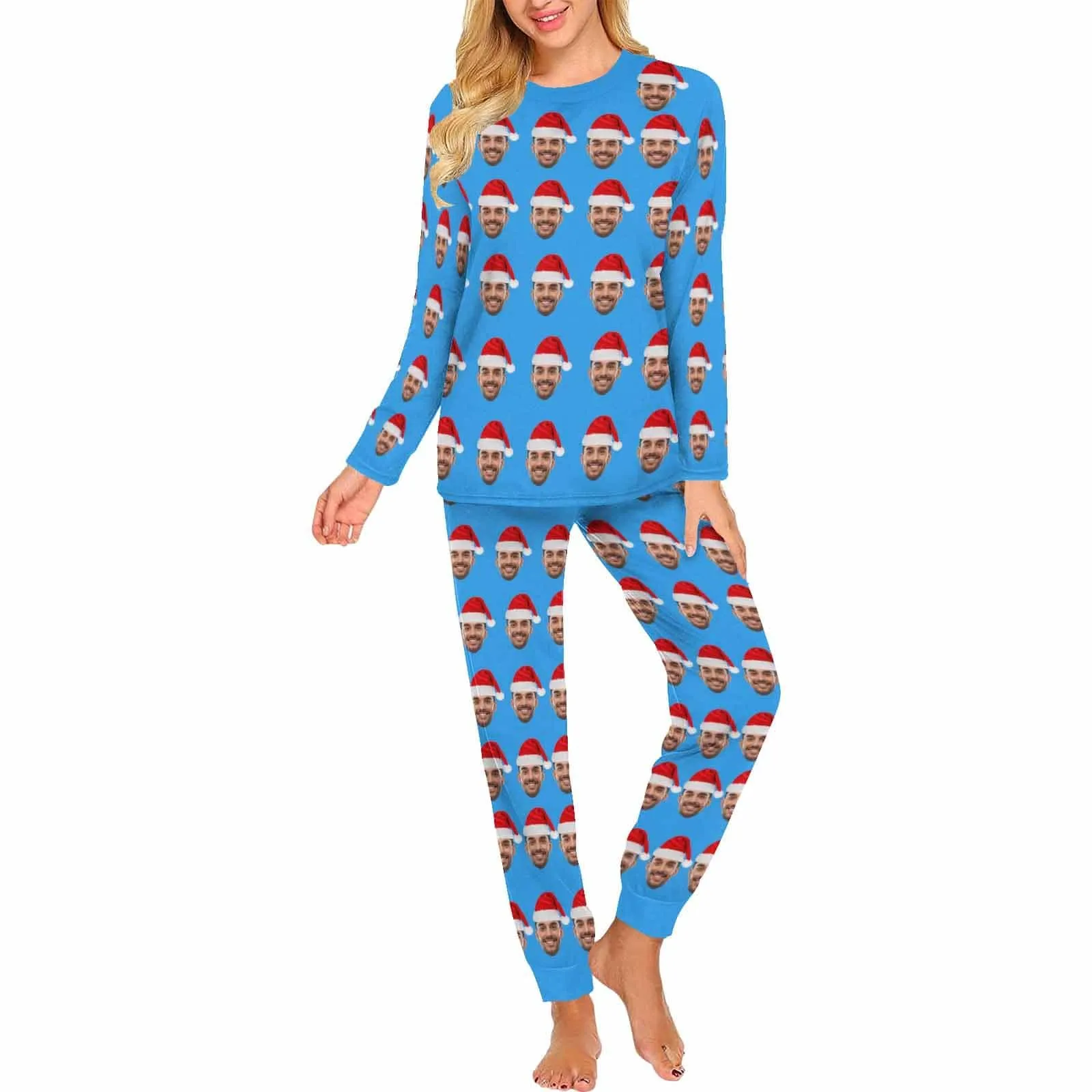 Custom Face Girlfriend Pajamas for Men Personalized Men's Pajama Set Sleep or Loungewear For Him