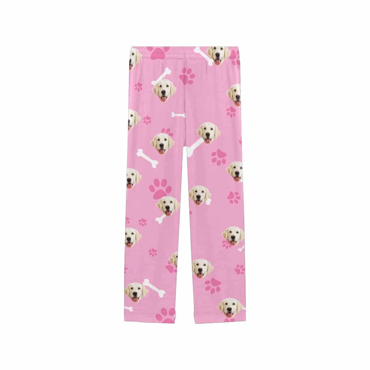 Custom Photo My Pet Dog Sleepwear Personalized Women's Slumber Party Long Pajama Shirt&Pants