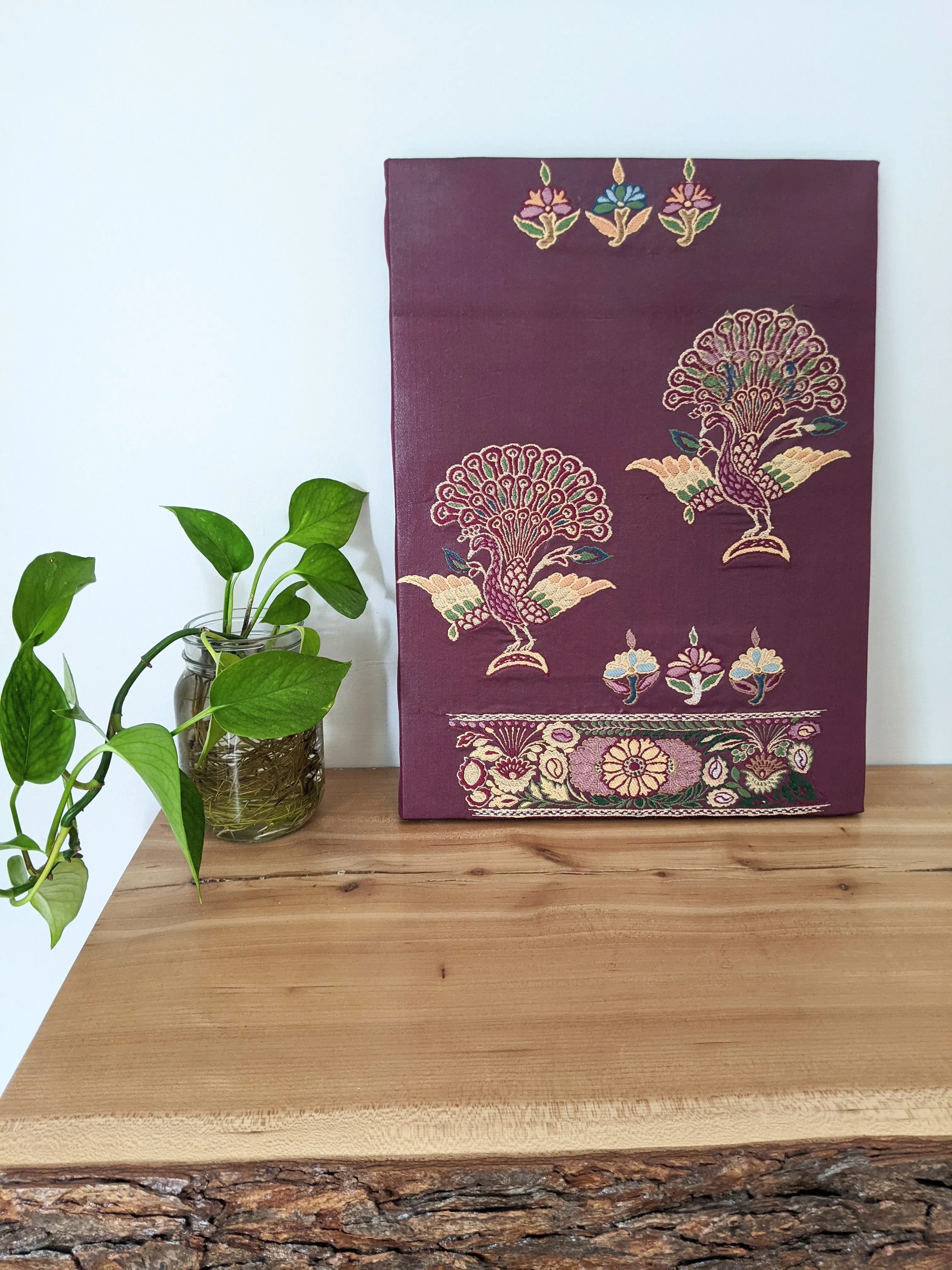 Dancing peacock obi wall art