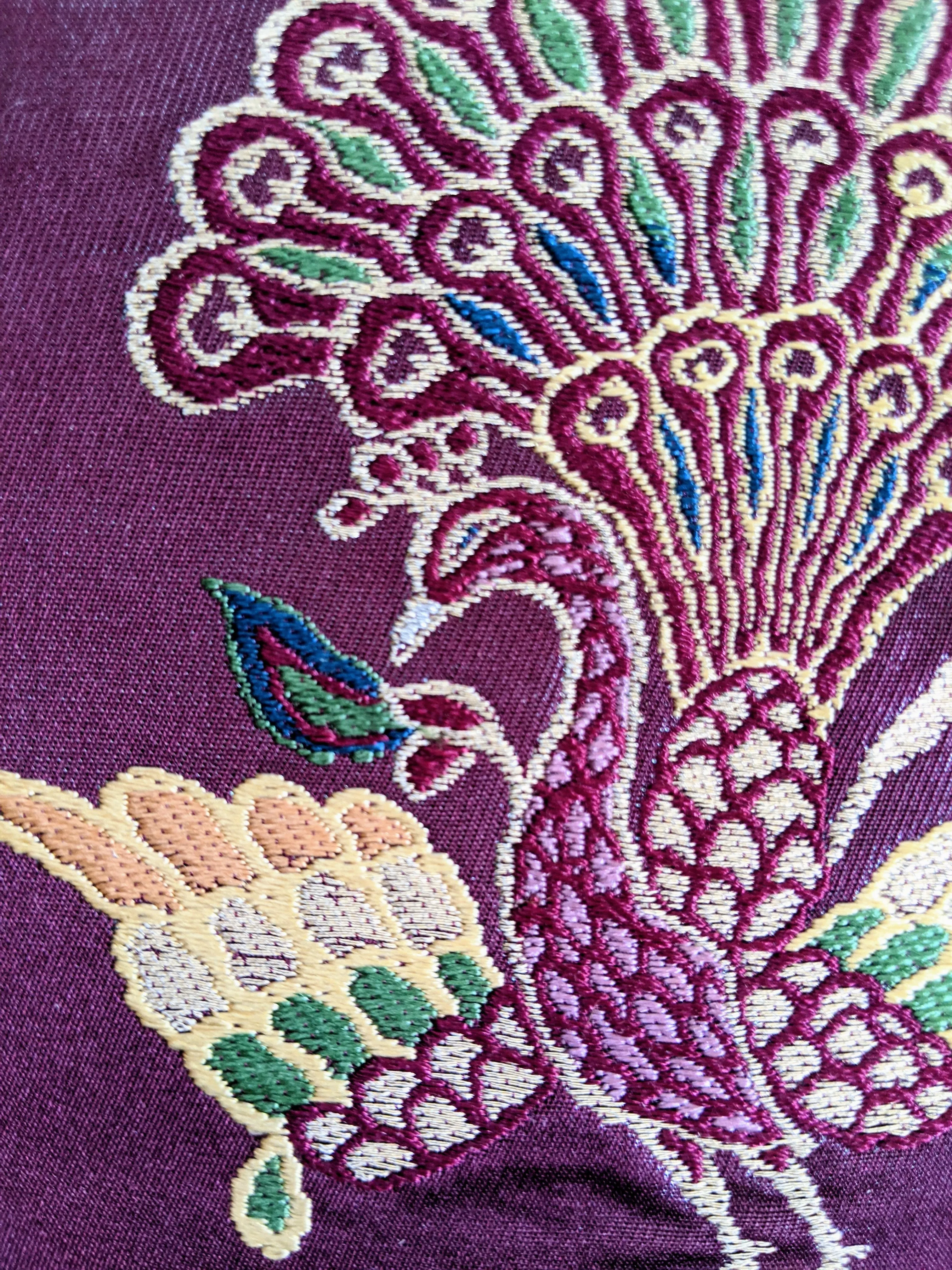 Dancing peacock obi wall art