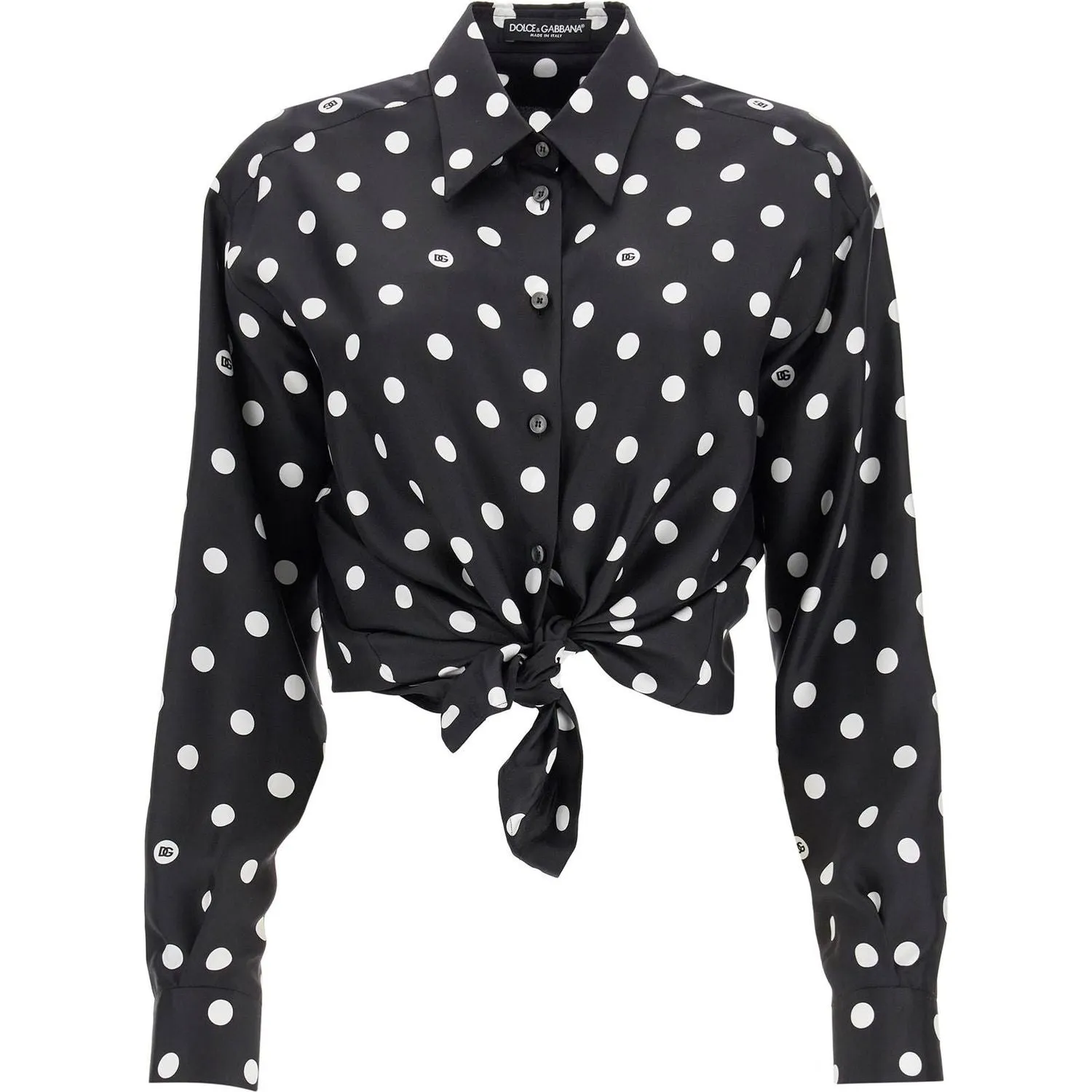 Dolce & Gabbana silk polka dot print blouse