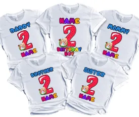FELIZ CUMPLEAOS Birthday Kids Tshirt Boy Girl Tees Matching Family Customize Shirts Birthday Girl Party Gathering Custom Name Age Personalized Birthday Shirts All Family Baby Girl