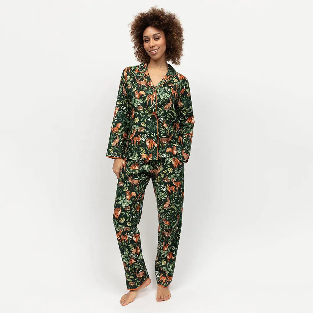 Forrest Women's Woodland Print Pyjama Top