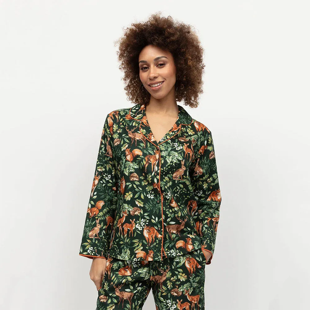 Forrest Women's Woodland Print Pyjama Top