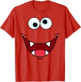 Funny Silly Monster Face Easy Birthday Halloween Costume T-Shirt