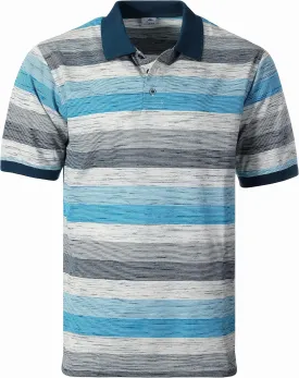 Gioberti Mens Club Stripe Polo Shirt - Short Sleeve, Regular Fit, Yarn Dye