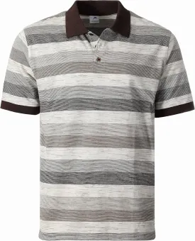 Gioberti Mens Club Stripe Polo Shirt - Short Sleeve, Regular Fit, Yarn Dye